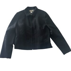 VTG Pendleton Wool Zipper Plaid Collar Blazer Coat size 12‎